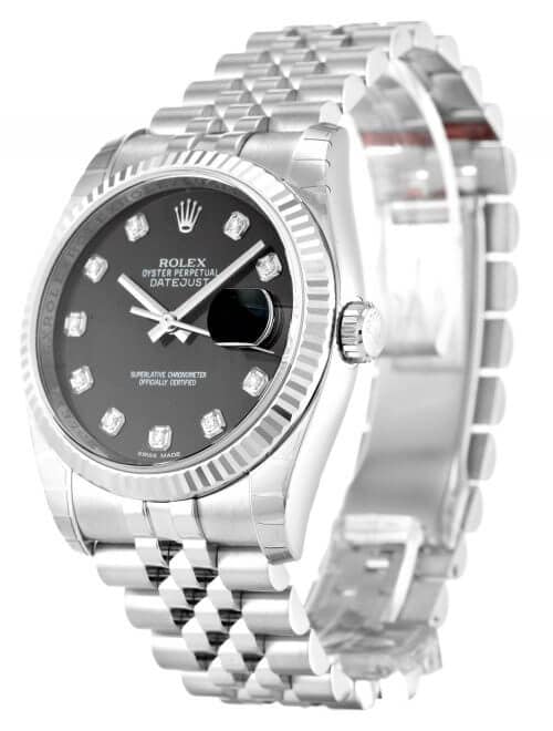 R*l*x datejust116234 36mm black dial