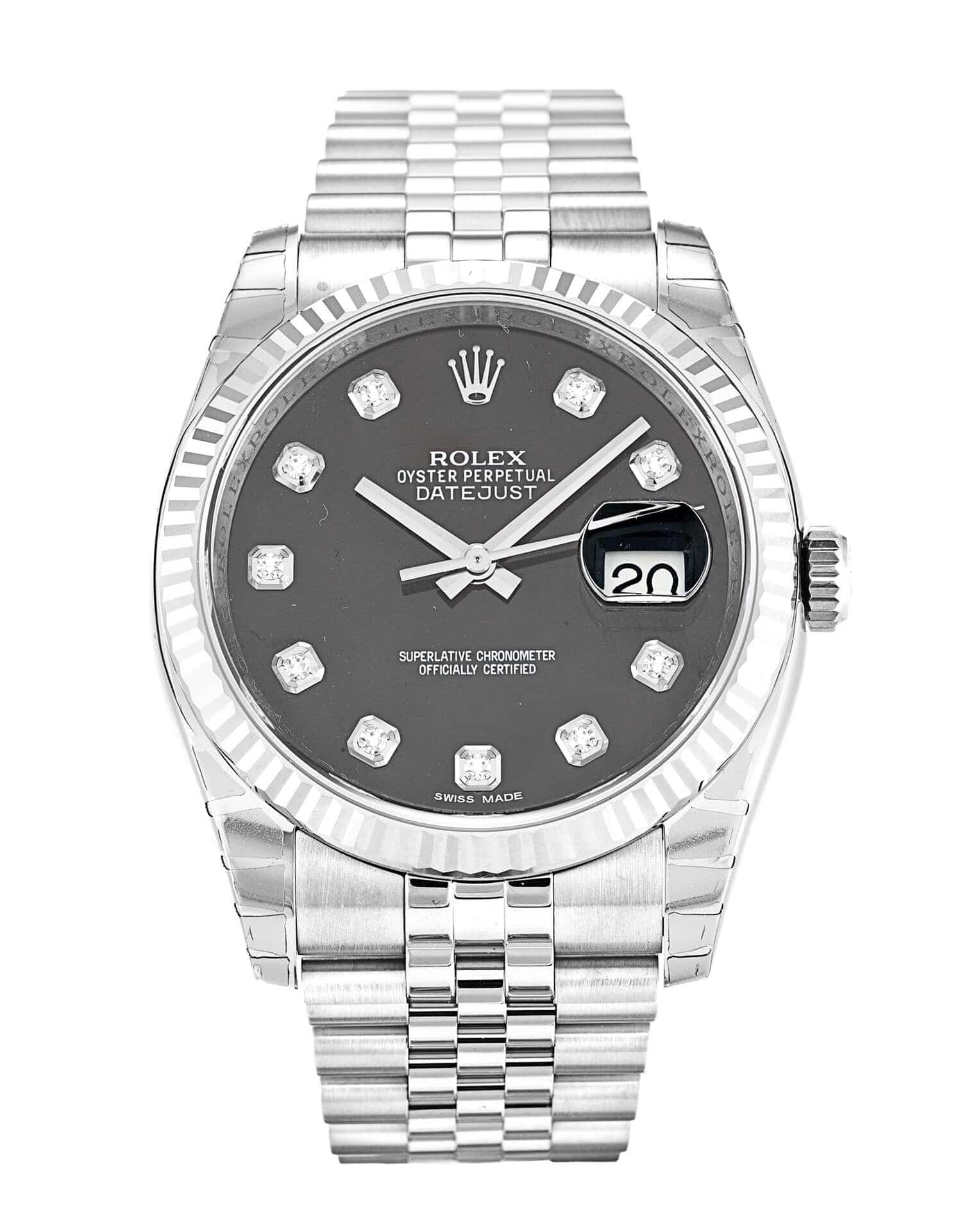 R*l*x datejust116234 36mm black dial