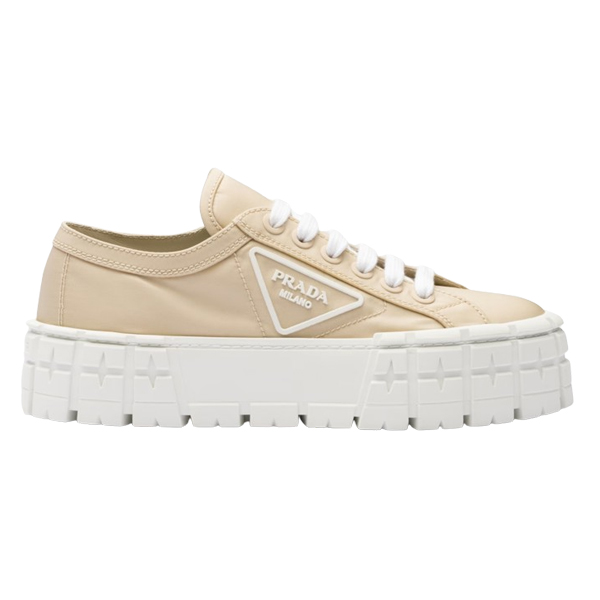 Pra*a double wheel re-nylon gabardine sneakers beige - prd087