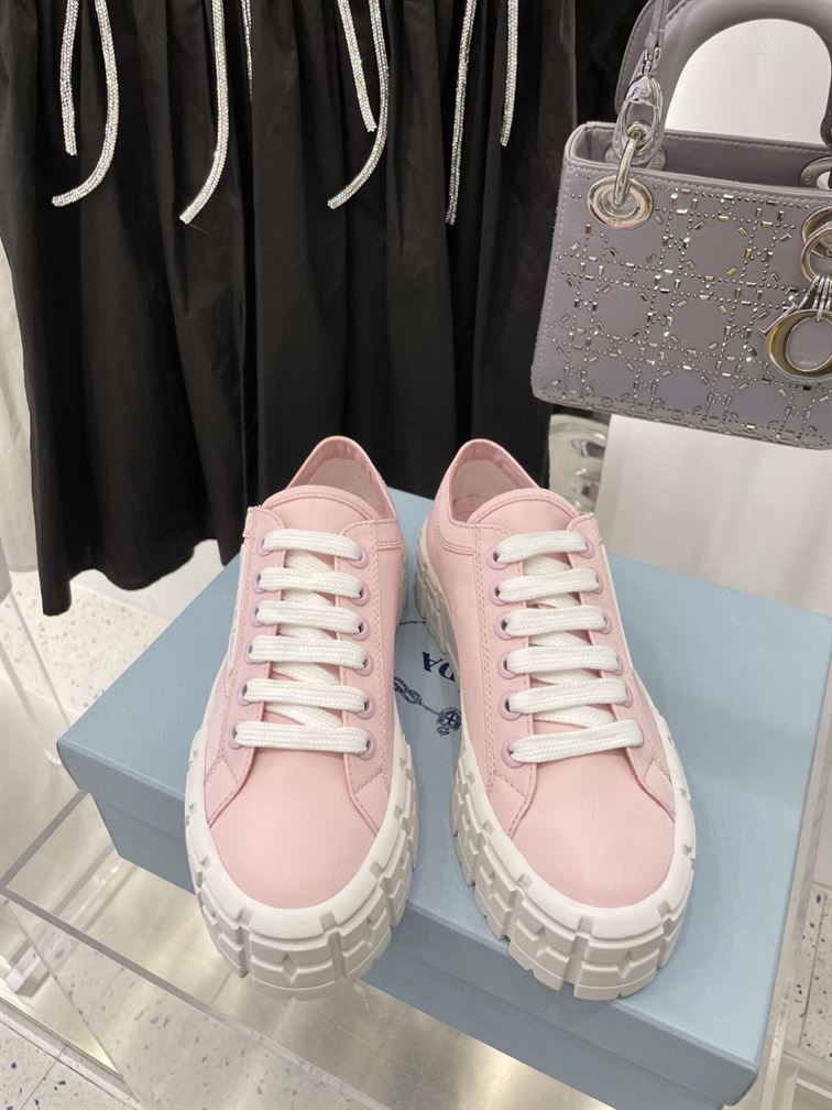 Pra*a double wheel re-nylon gabardine sneakers pink - prd084