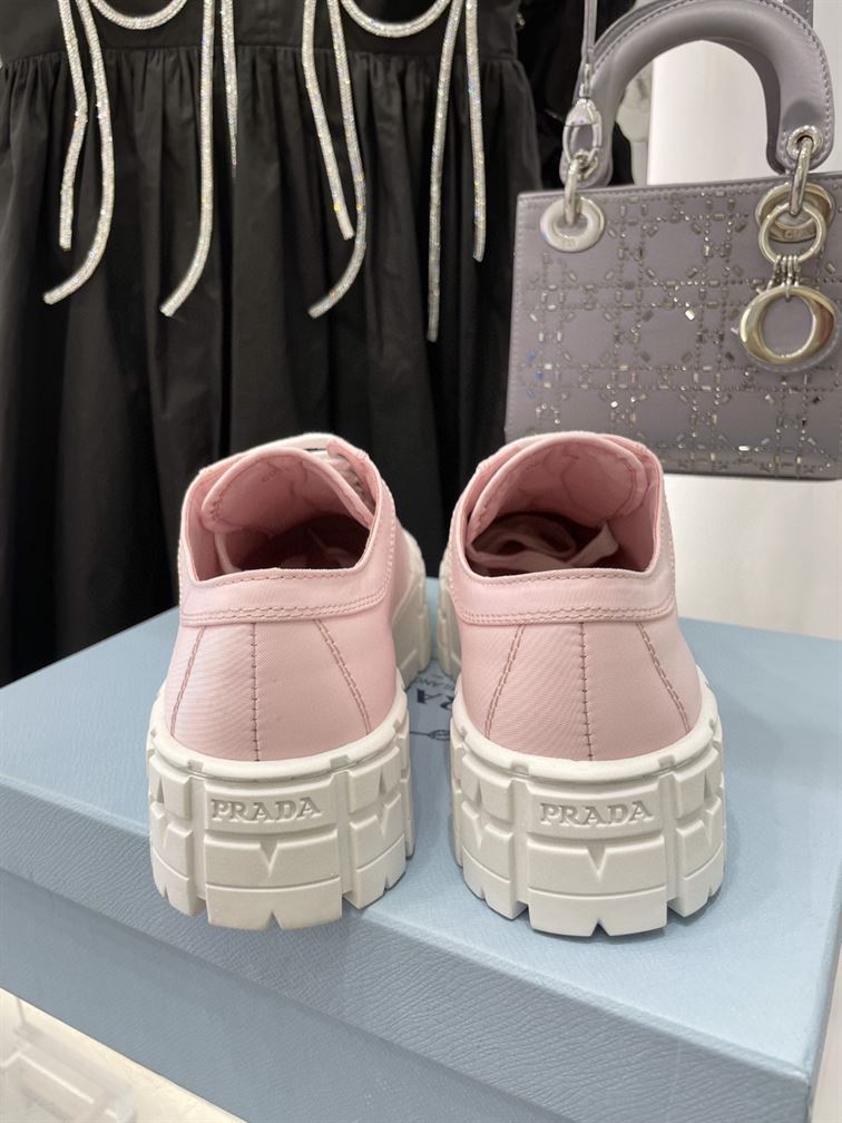 Pra*a double wheel re-nylon gabardine sneakers pink - prd084