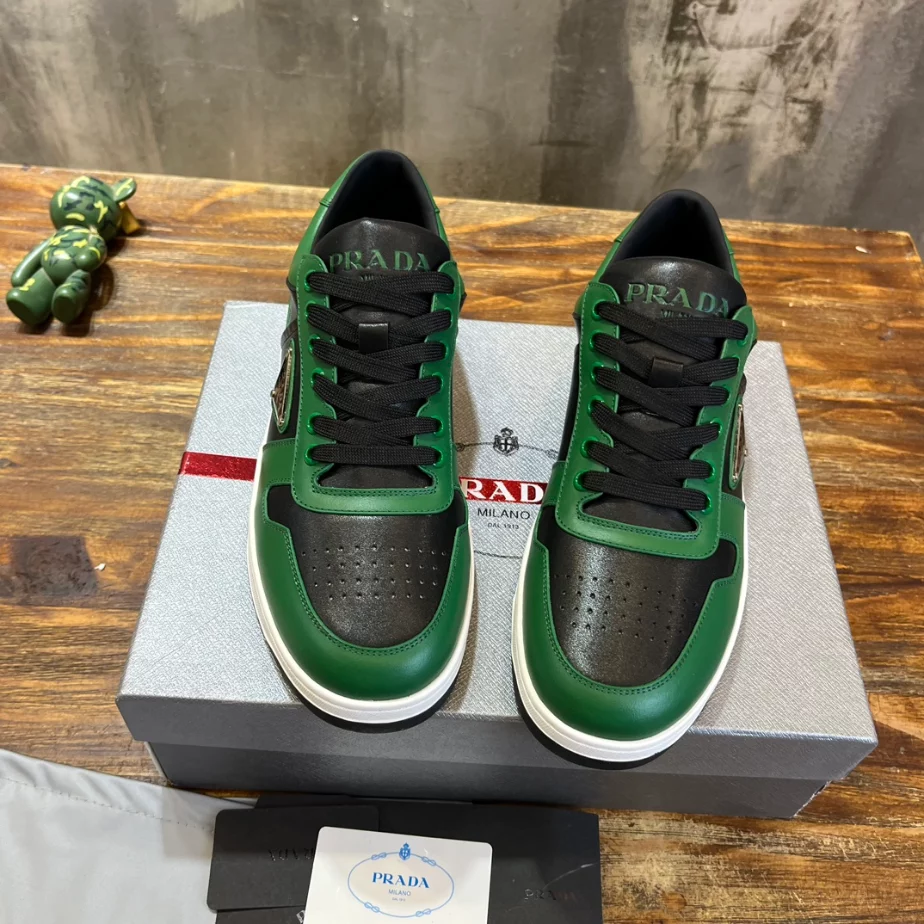 Pra*a downtown leather sneakers green - prd092