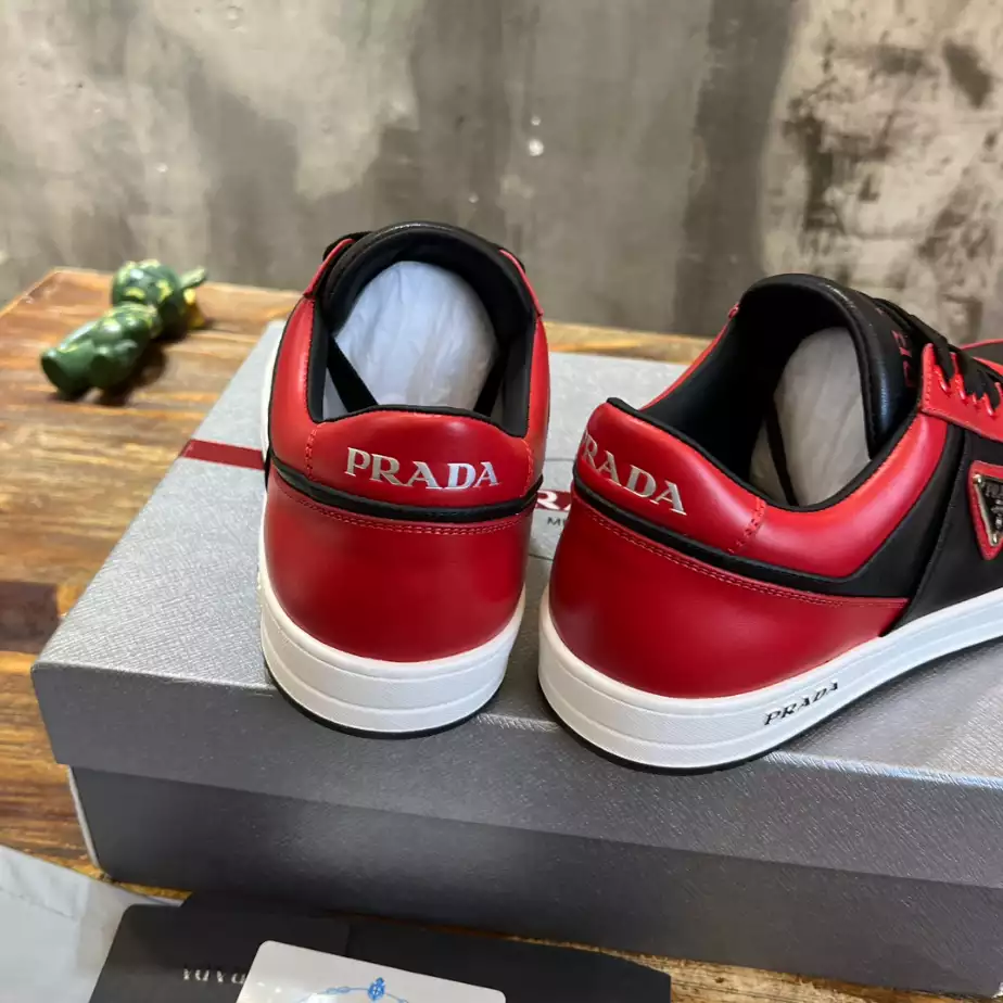 Pra*a downtown leather sneakers red - prd093