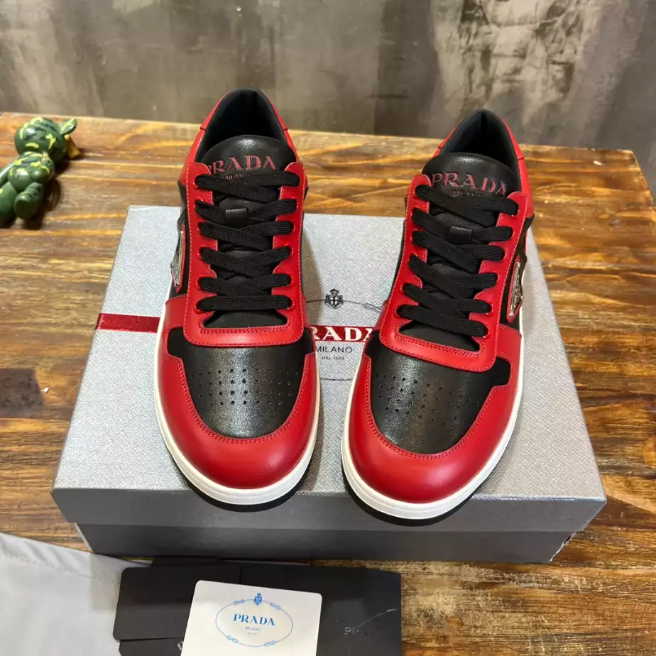 Pra*a downtown leather sneakers red - prd093