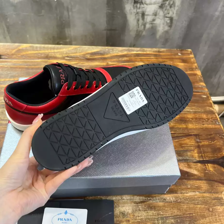 Pra*a downtown leather sneakers red - prd093