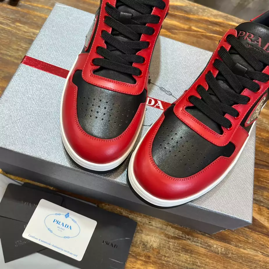 Pra*a downtown leather sneakers red - prd093