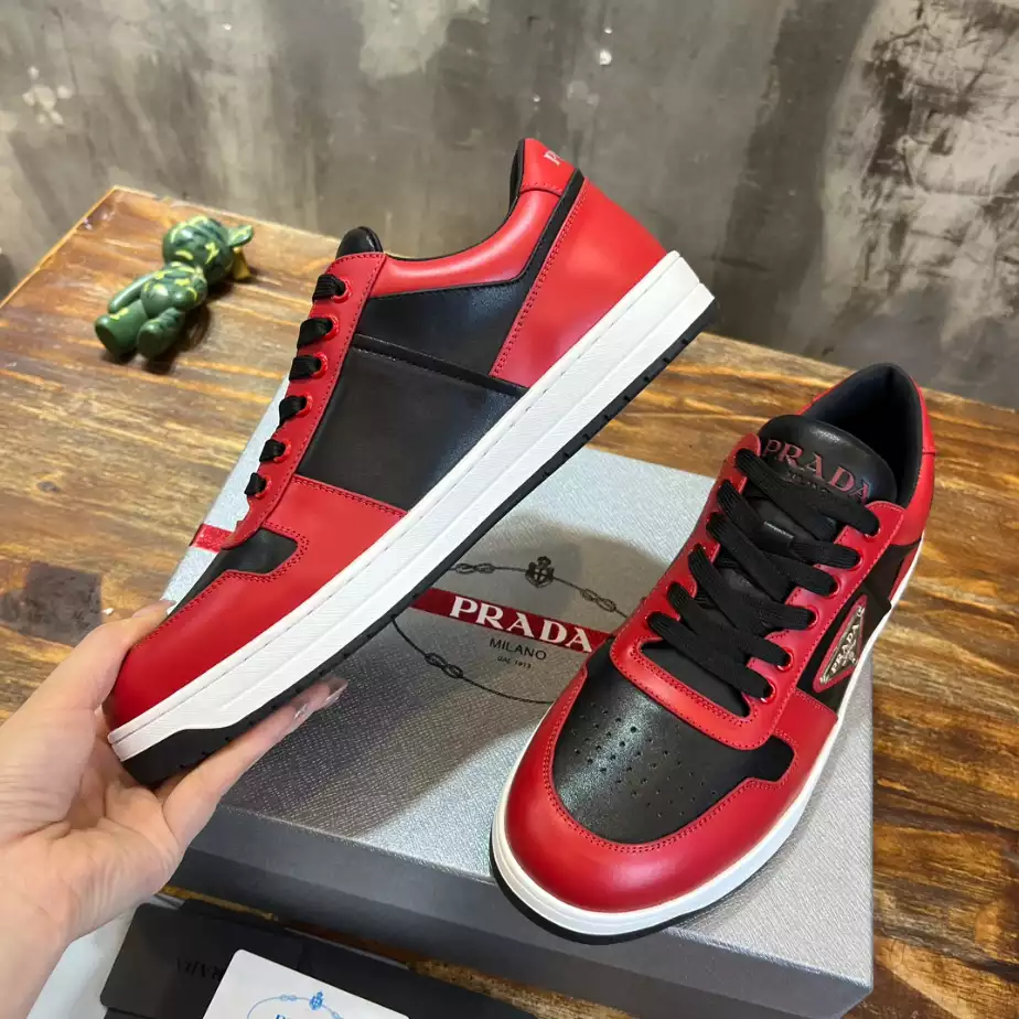 Pra*a downtown leather sneakers red - prd093