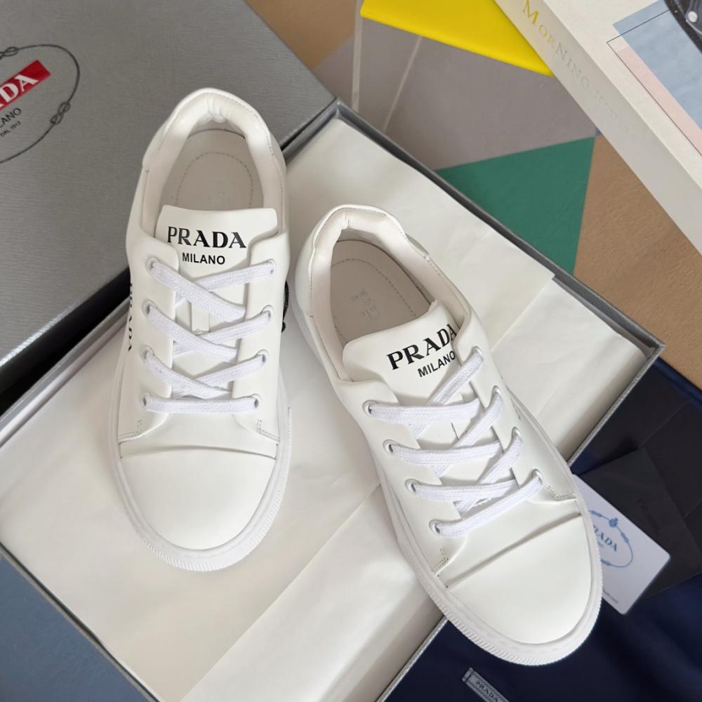 Pra*a macro re-nylon and brushed leather sneakers - prd064