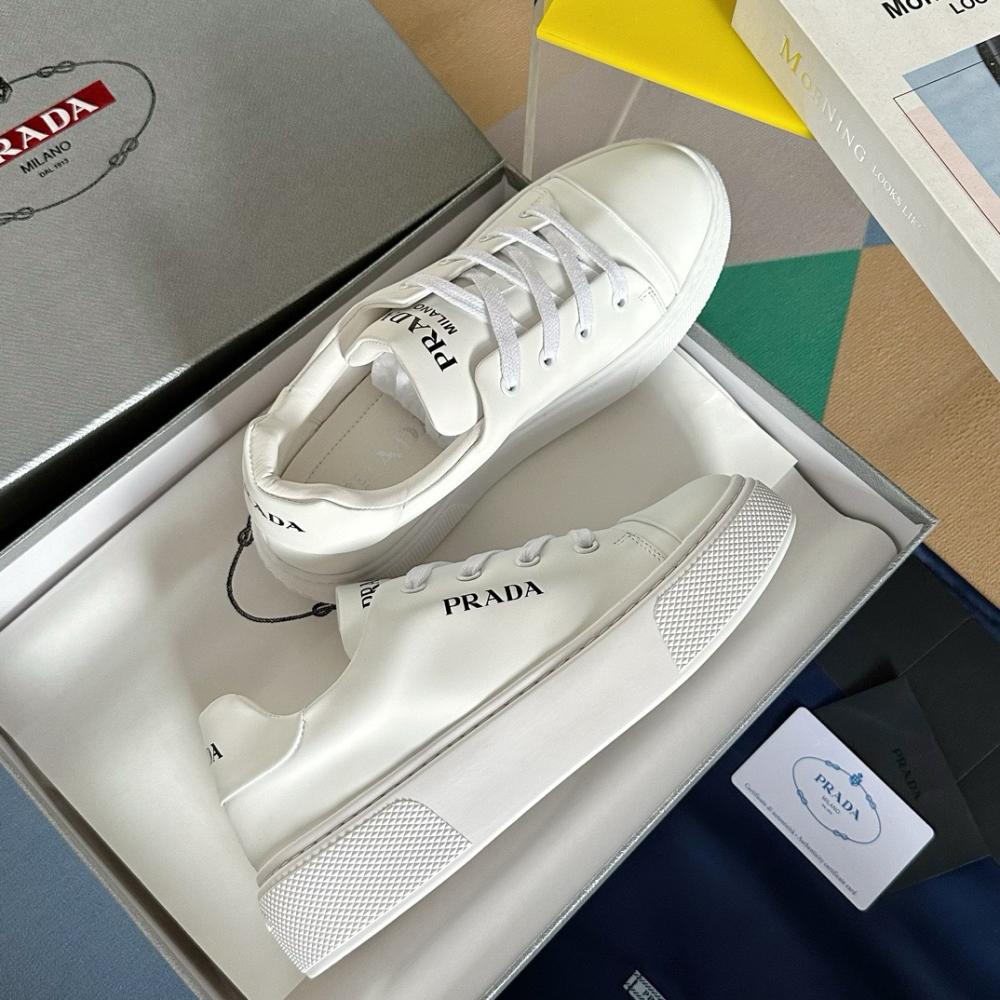 Pra*a macro re-nylon and brushed leather sneakers - prd064