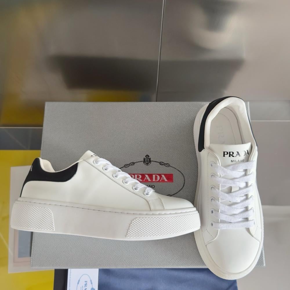 Pra*a macro re-nylon and brushed leather sneakers - prd065