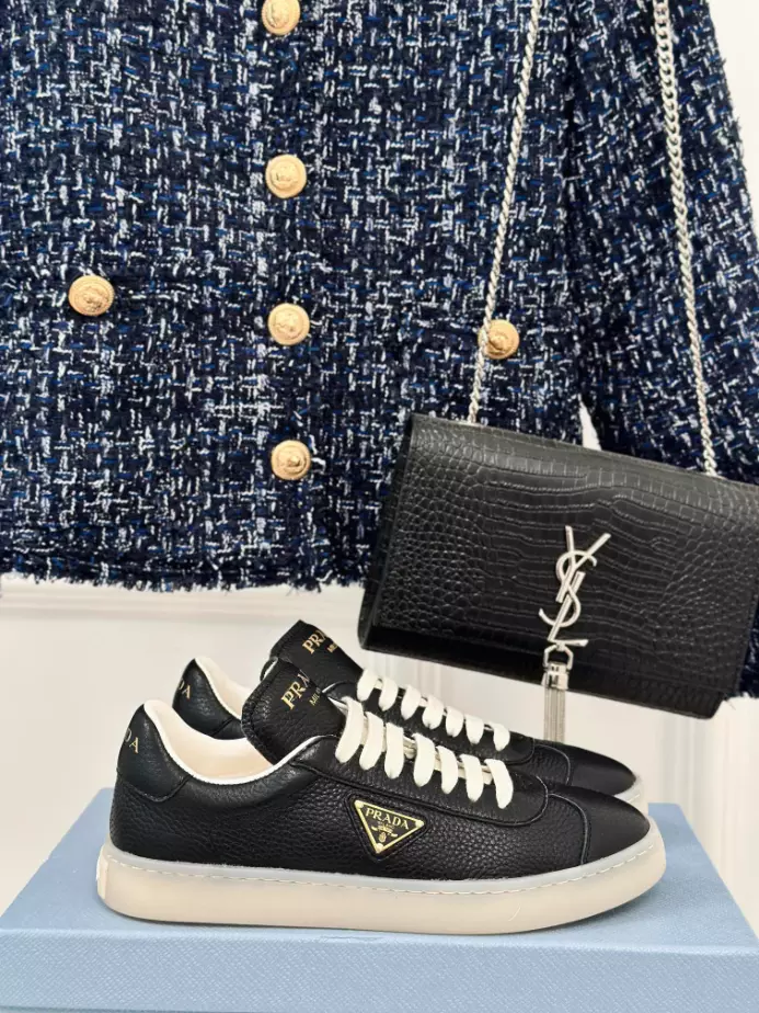 Pra*a suede sneakers alabaster black - prd082