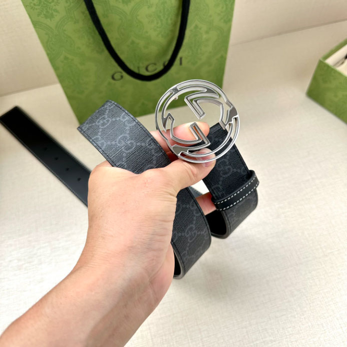 G*u*i belt with interlocking g buckle 3.8cm - b106