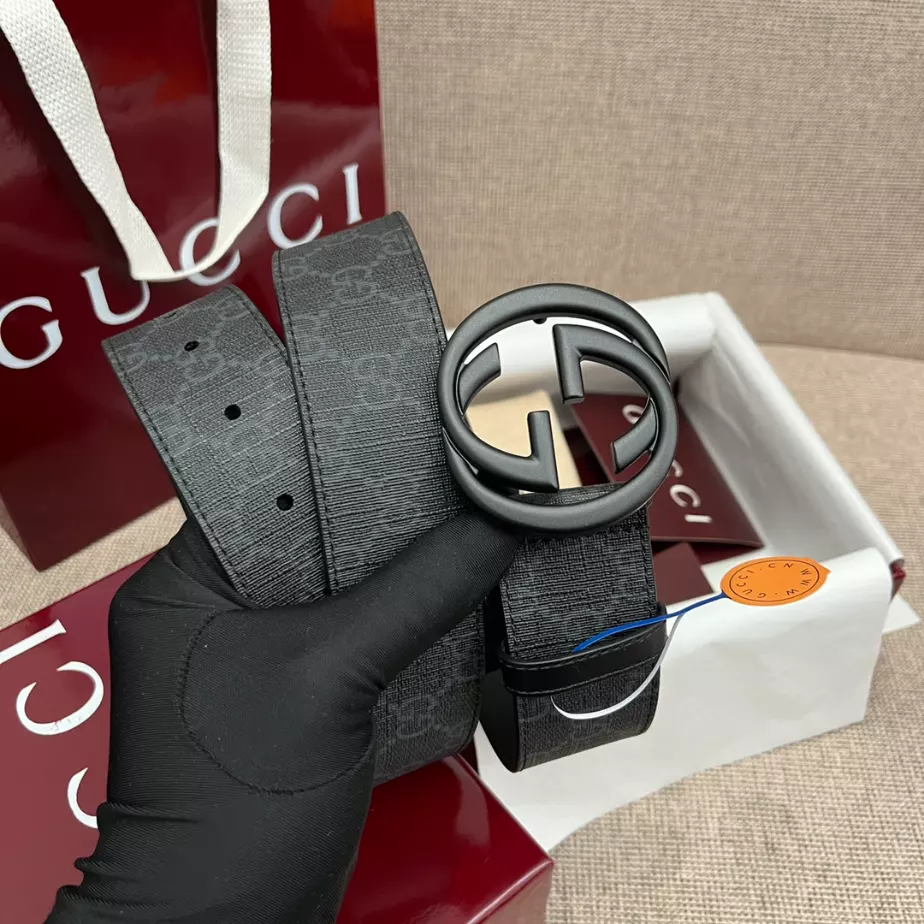 G*u*i belt with interlocking g buckle 4cm - b103