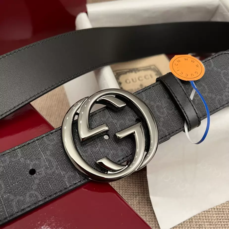 G*u*i belt with interlocking g buckle 4cm - b104