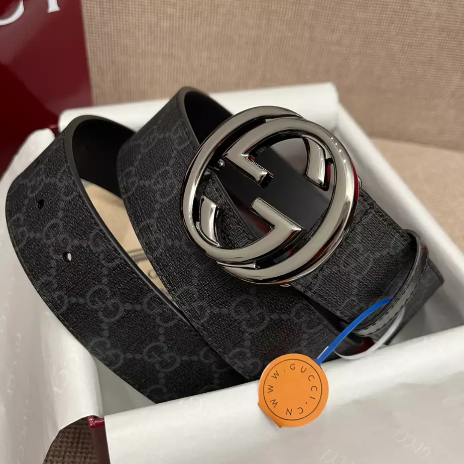 G*u*i belt with interlocking g buckle 4cm - b104