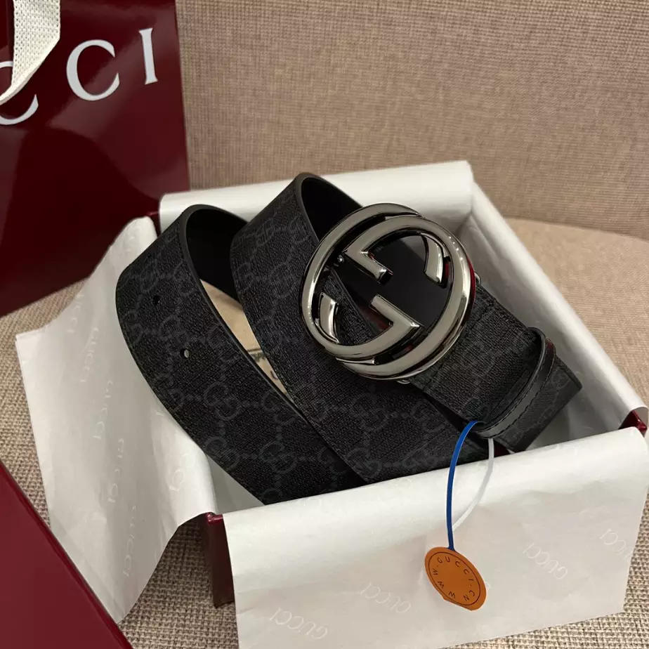 G*u*i belt with interlocking g buckle 4cm - b104