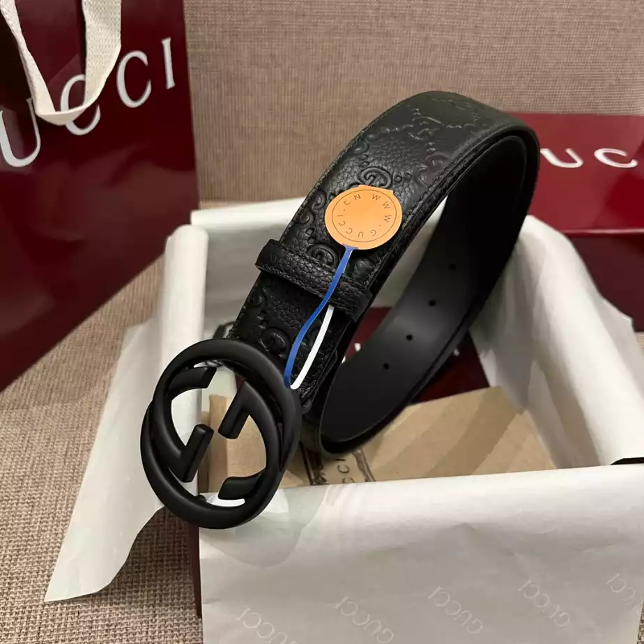 G*u*i belt with interlocking g buckle 4cm - b108