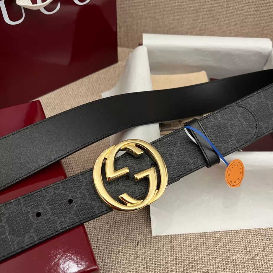 G*u*i belt with interlocking g buckle 4cm - b109