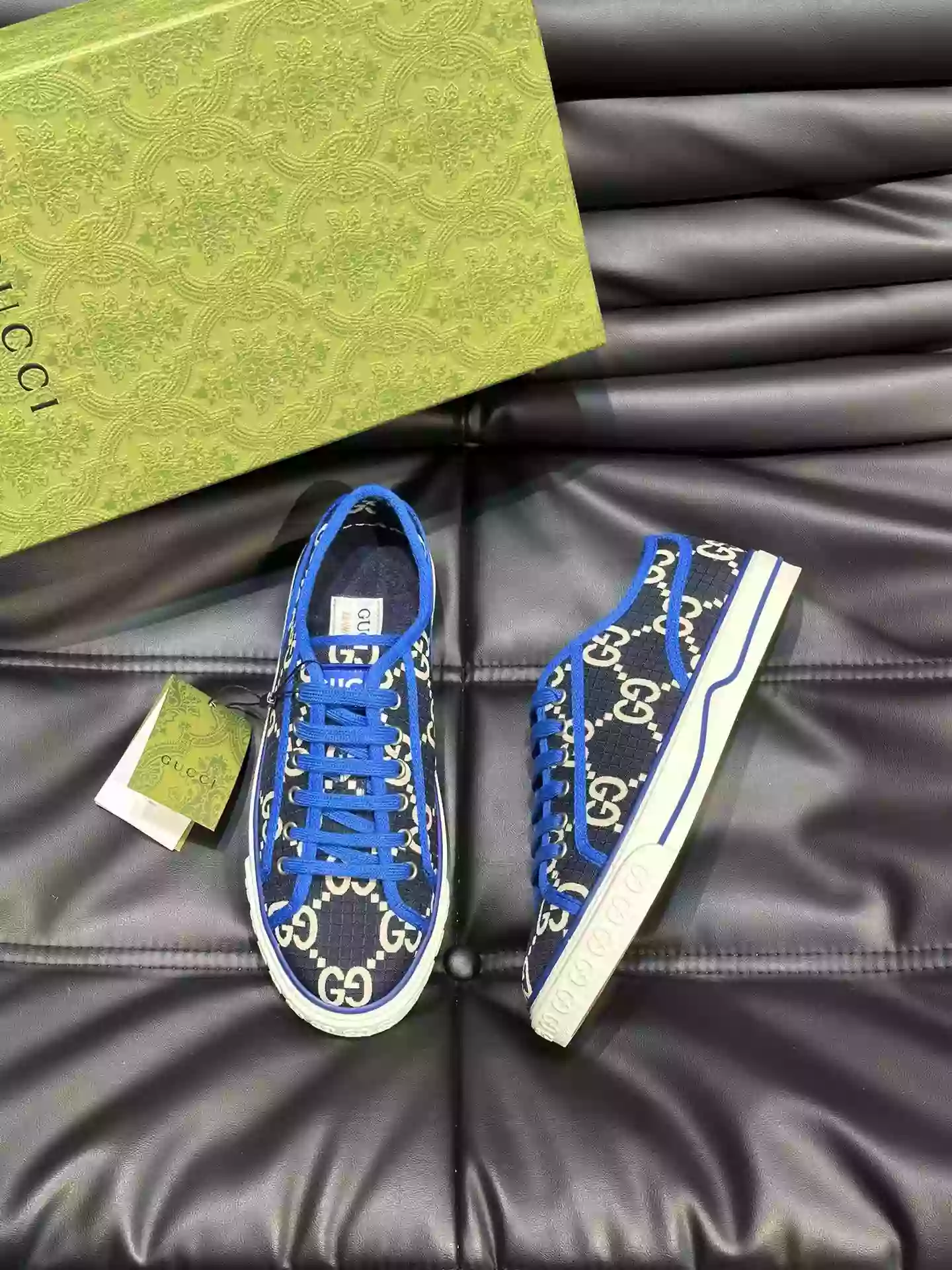 G*u*i tennis 1977 shoes sneakers in beige/blue - gc281